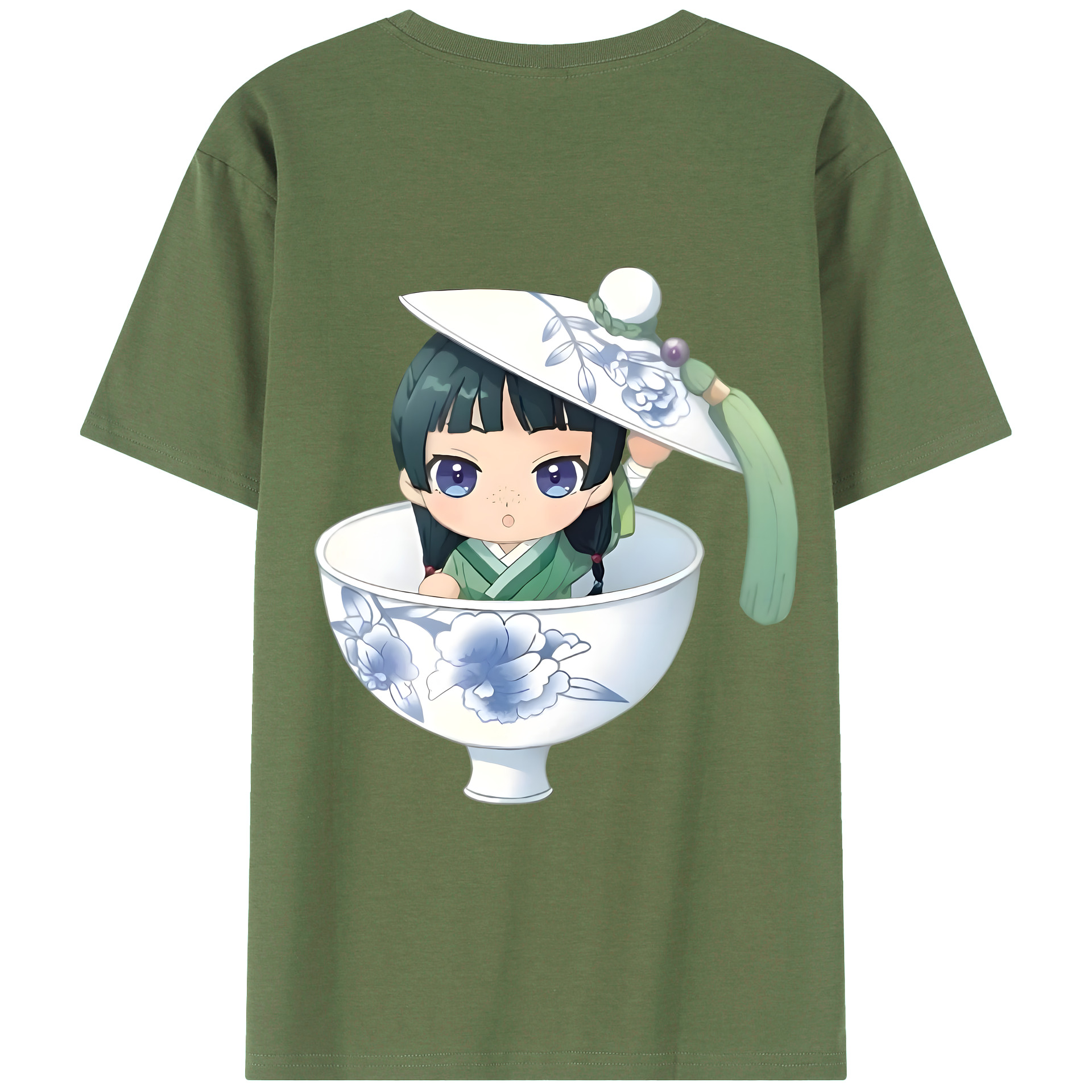 （画像用） 薬屋のひとりごと The Apothecary Diaries 綿100％ メンズ半袖Tシャツ（バックプリント） 通気性